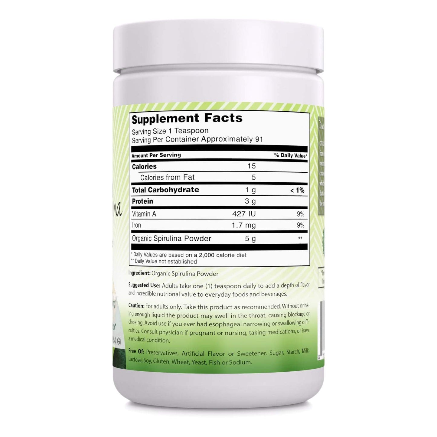 Amazing India Organic Spirulina Powder 1 Pack