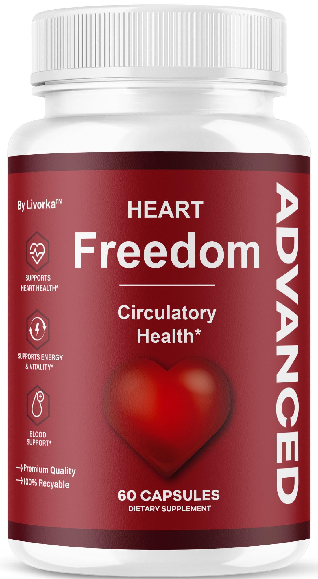 LIVORKA Heart Freedom Capsules, 60 Count