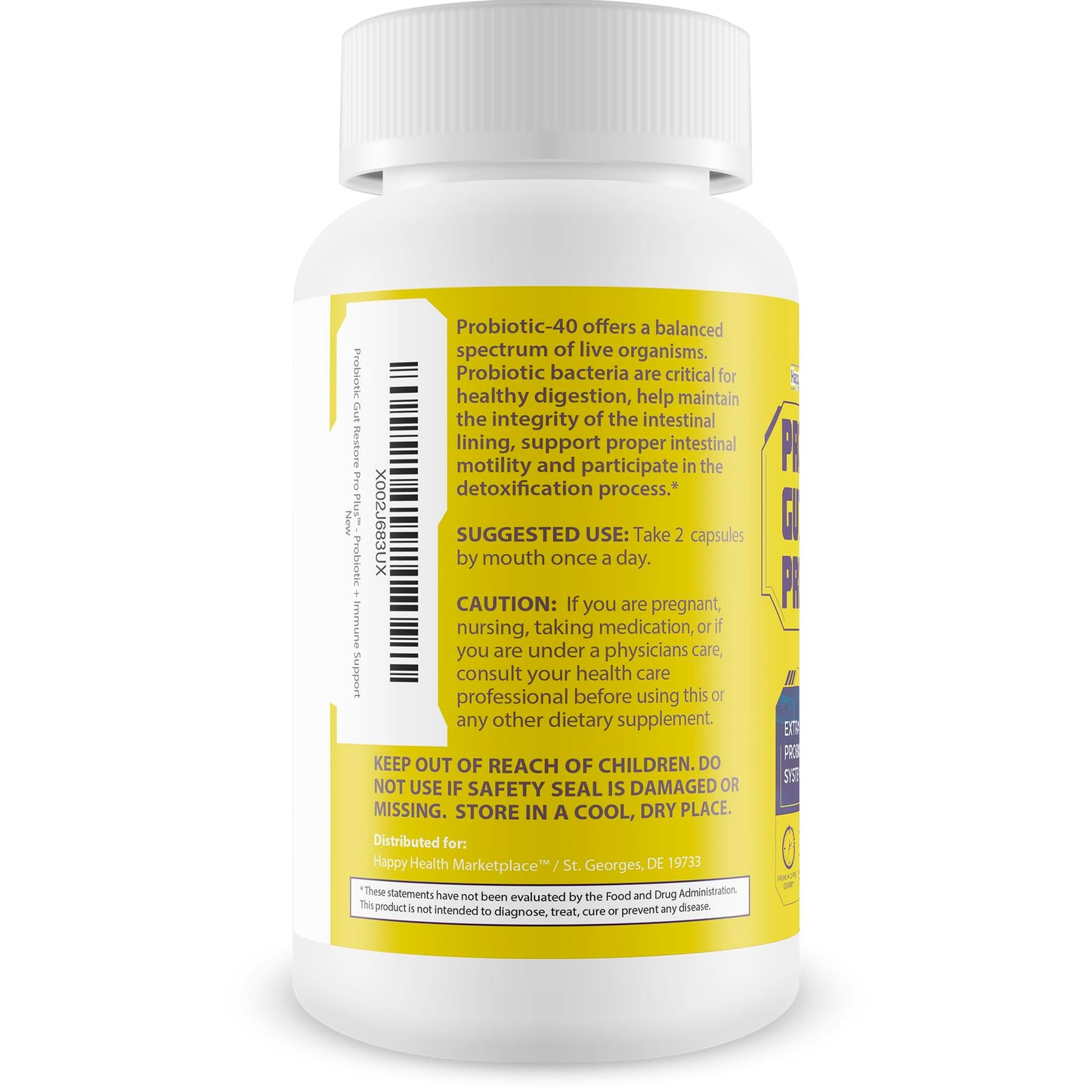 Happy Health Marketplace Probiotic Gut Restore Pro Plus Capsule 60 Count