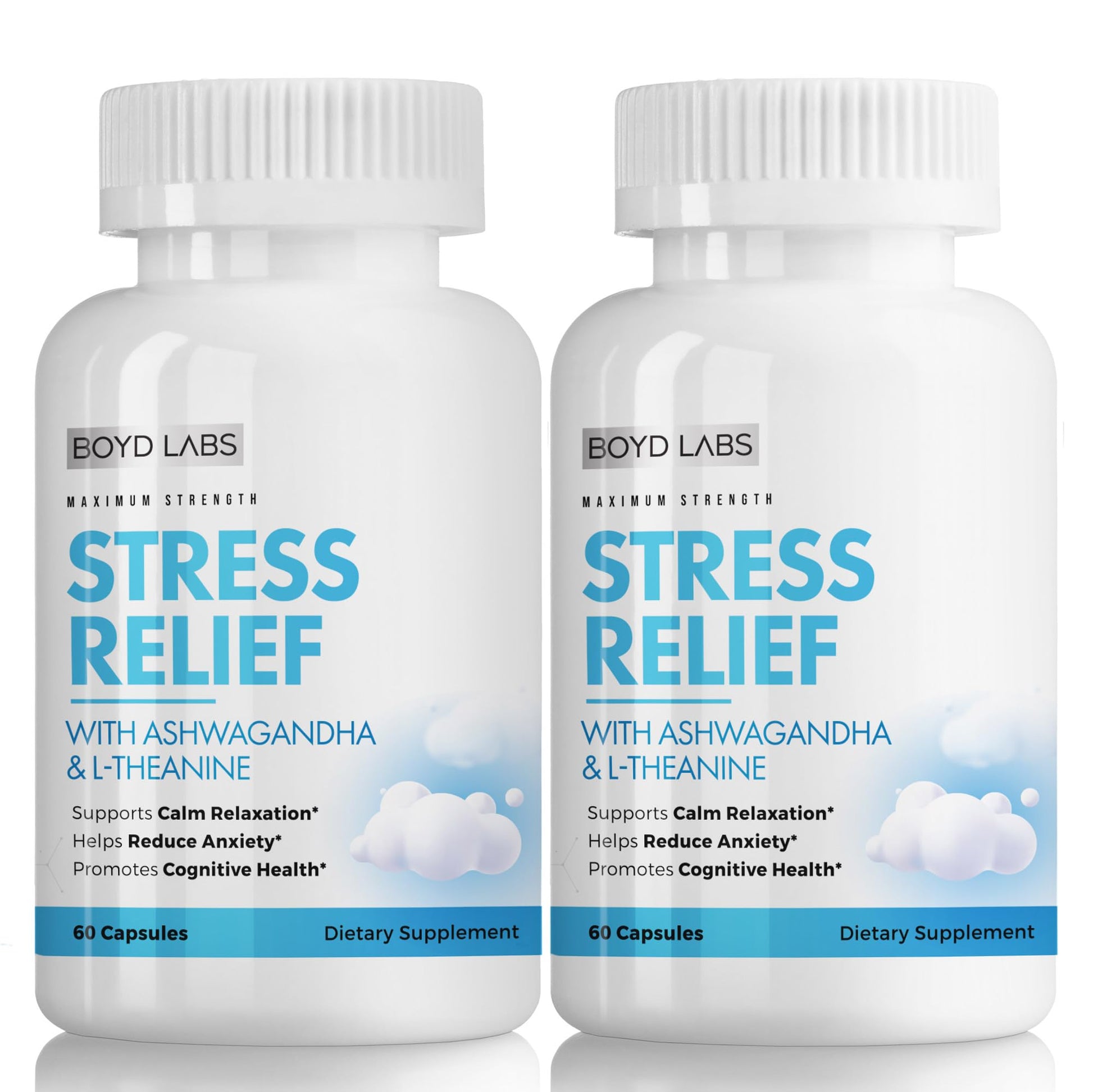 Boyd Labs Stress Relief with Ashwagandha and L-Theanine, 60 Capsules