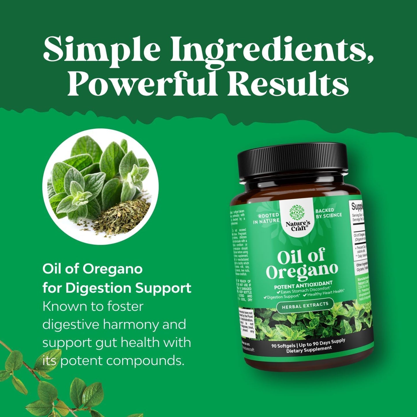Natures Craft Wild Oil of Oregano Softgels 90 Count