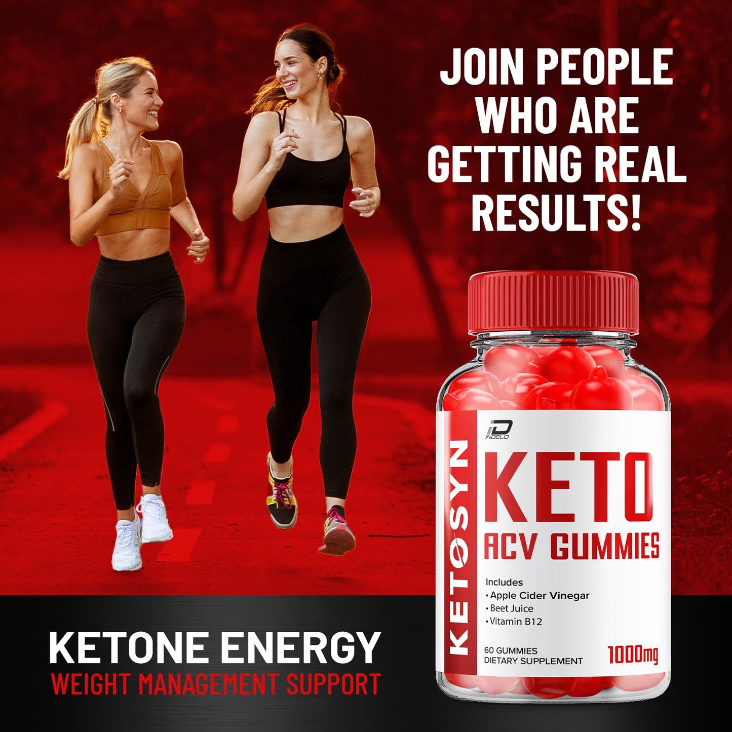 Indelo Ketosyn ACV Gummies Advanced Formula, 120 Gummies