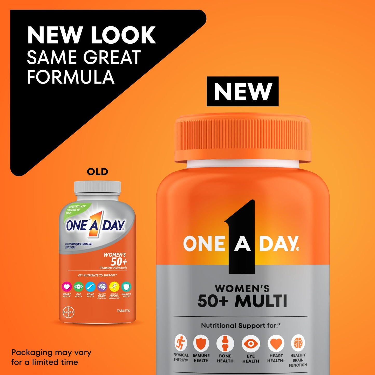 ONE A DAY Multivitamin for Women 50 and Over Tablets, 100 Count