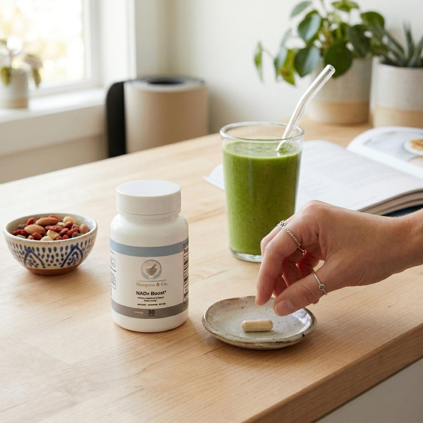 Hampton Distribution NAD+ Boost: Advanced Cellular Energy Formula Capsule 30 Count