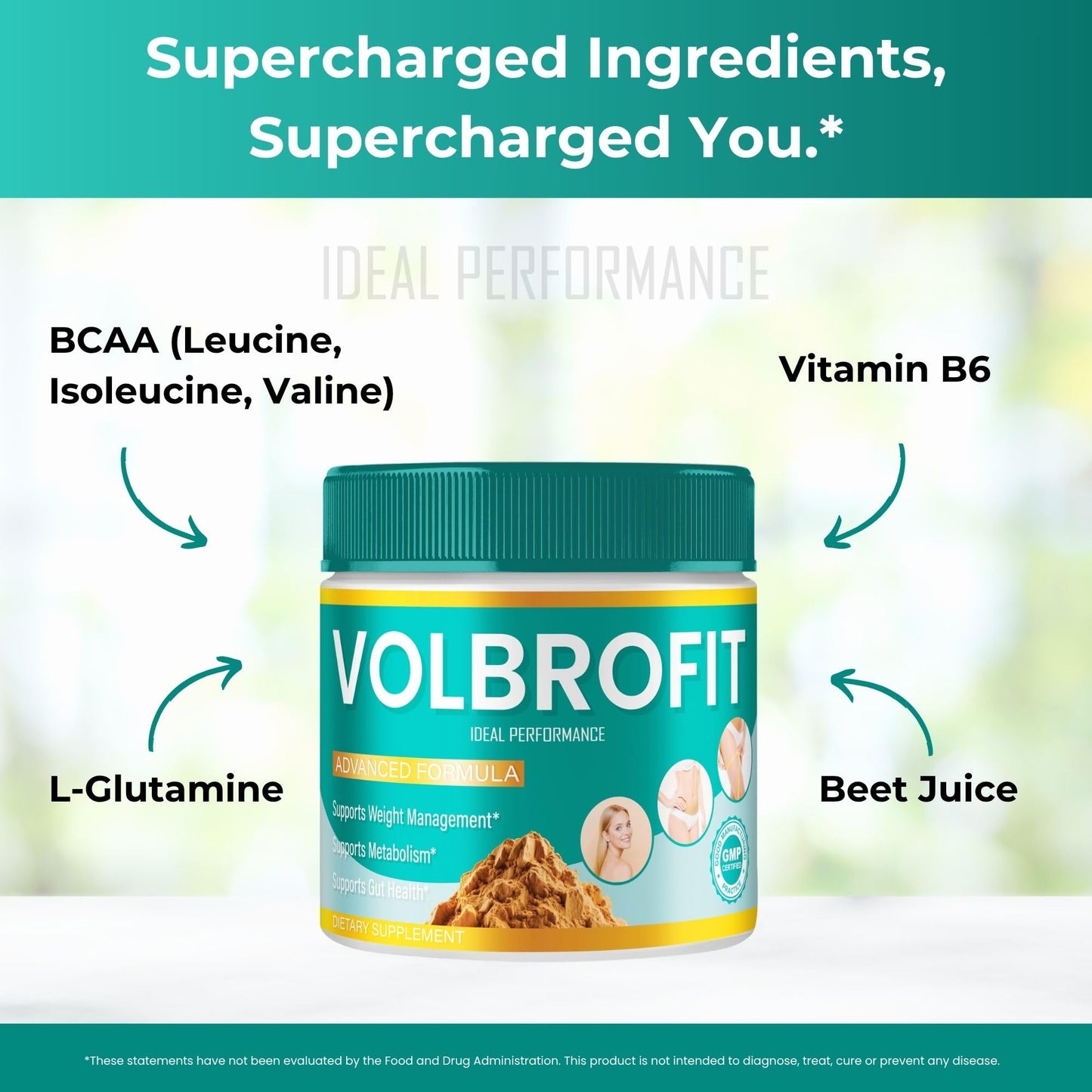 IDEAL PERFORMANCE Volbrofit Advanced Formula Powder Supplement, 2 oz