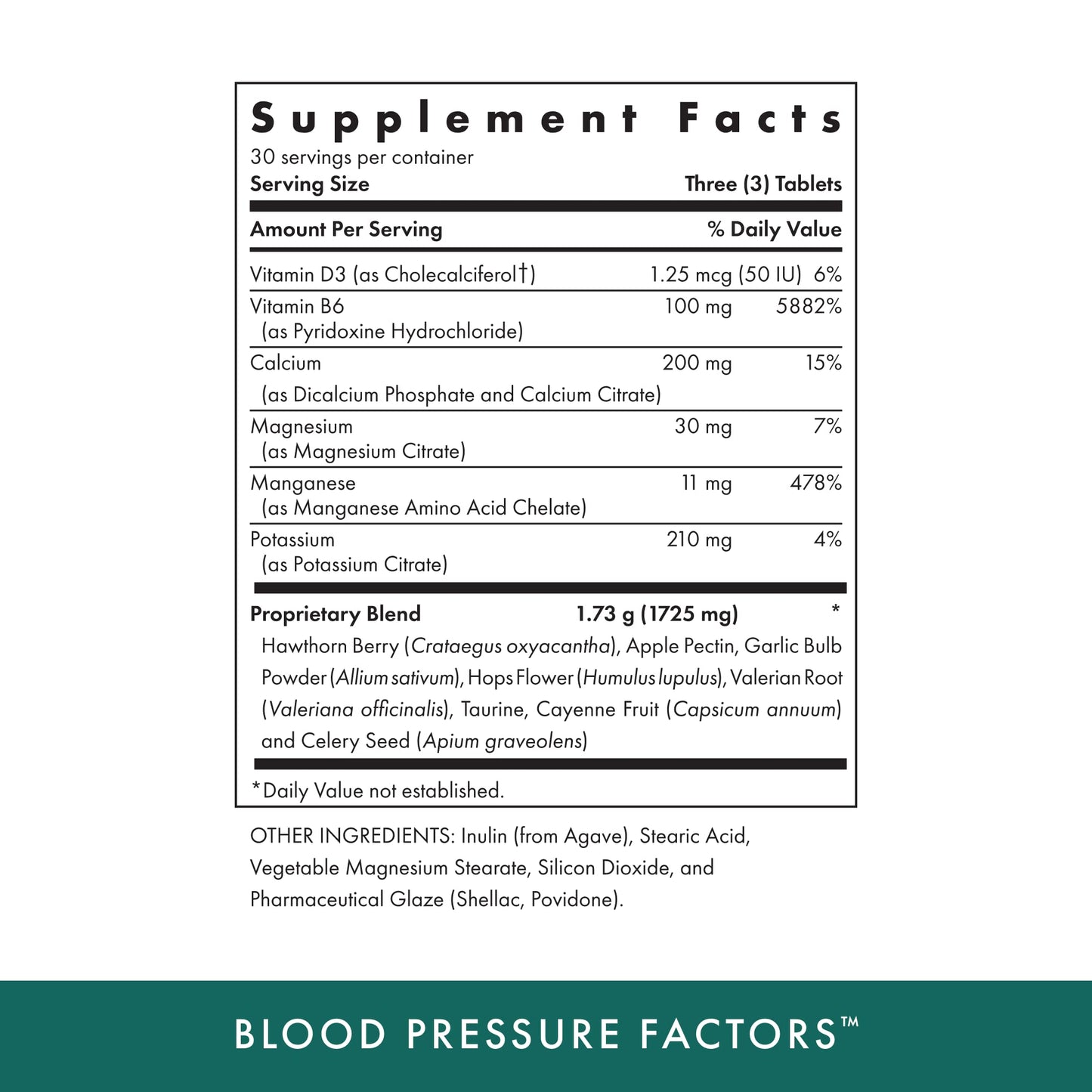 Michael's Naturopathic Blood Pressure Factors Tablet, 90 Count