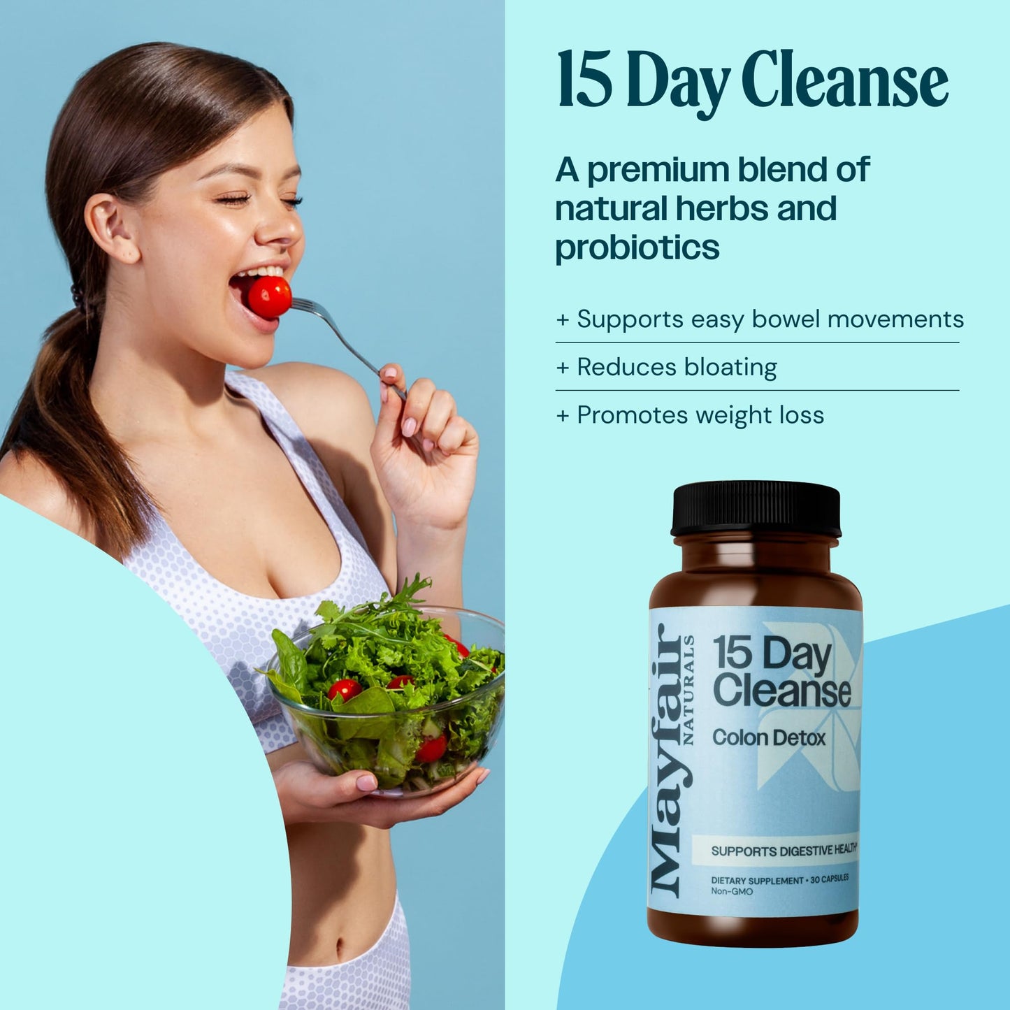 Mayfair Naturals 15 Day Cleanse Colon Detox Capsule 30 Count