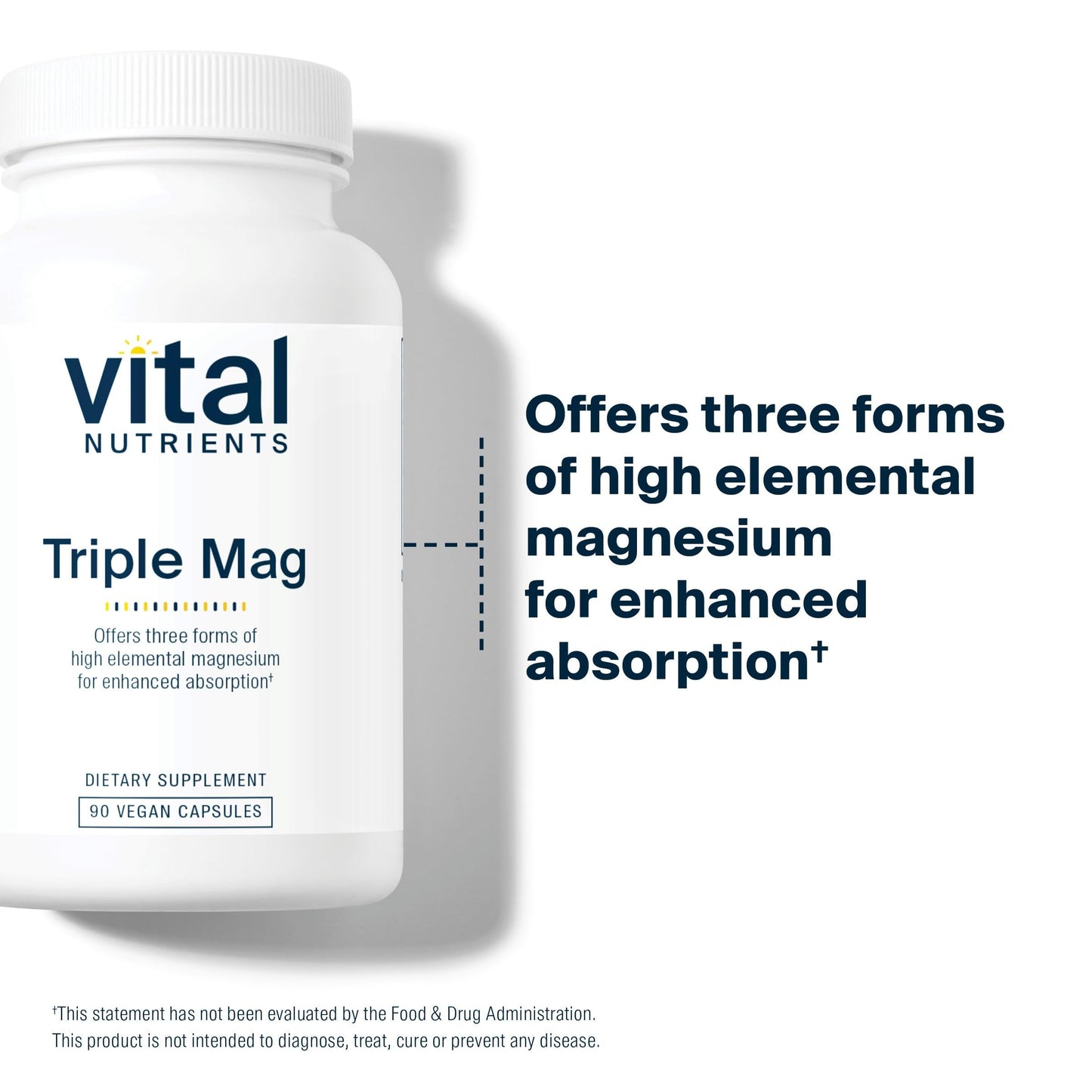 Vital Nutrients Triple Magnesium Complex 90 Capsules