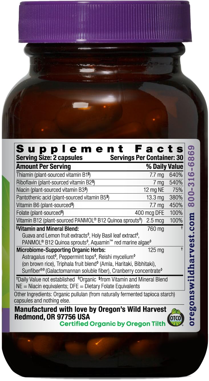 Oregon's Wild Harvest B Complex Capsules 60 capsules