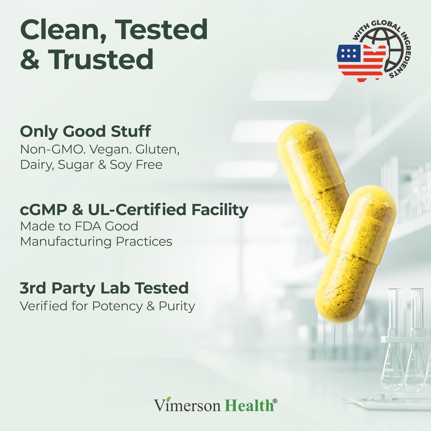 Vimerson Health Turmeric Curcumin Supplement with Hemp Seeds & Lemon Balm Extract – Joint Health & Mobility Capsule, 120 Count