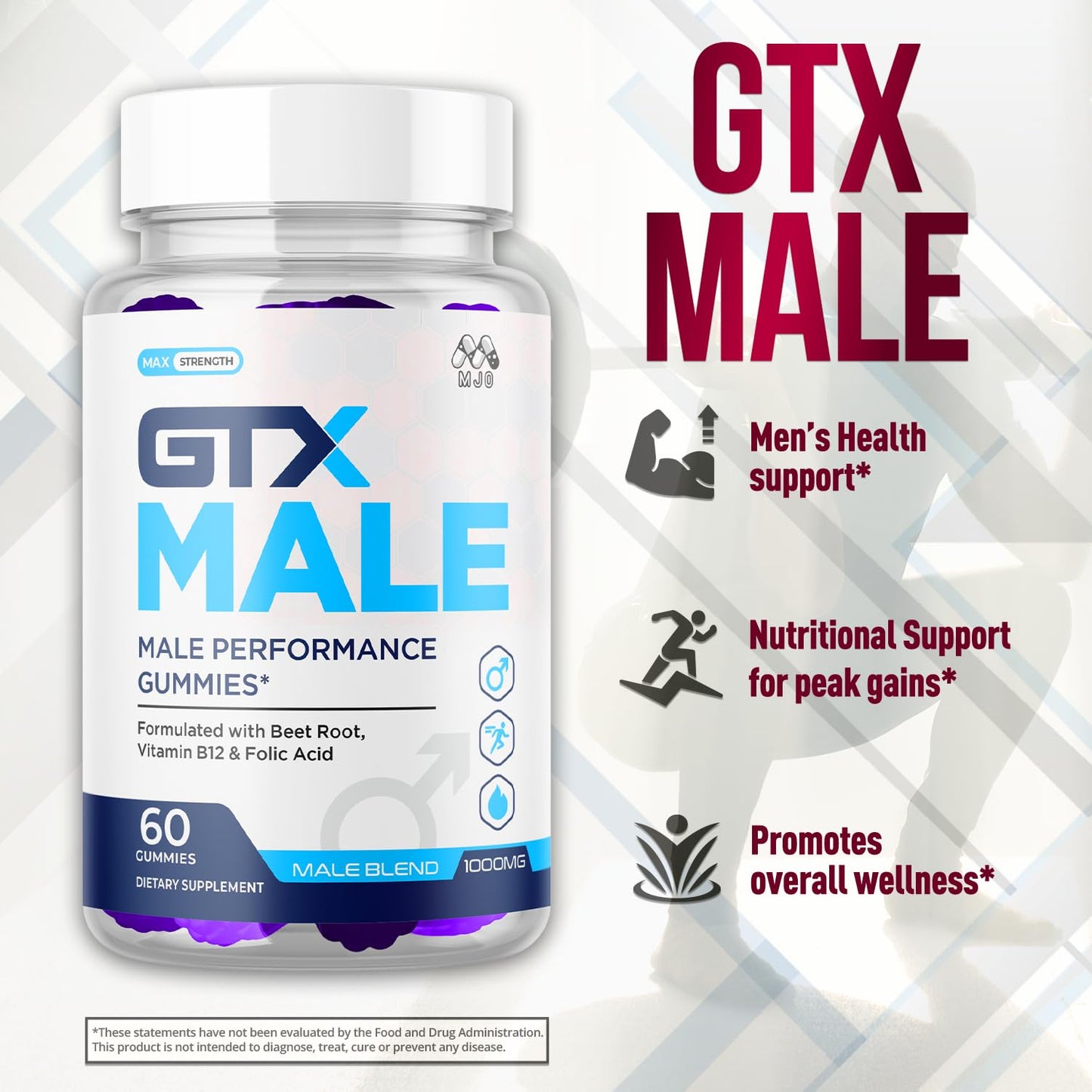 MJO GTX Male Gummies 300 Gummies
