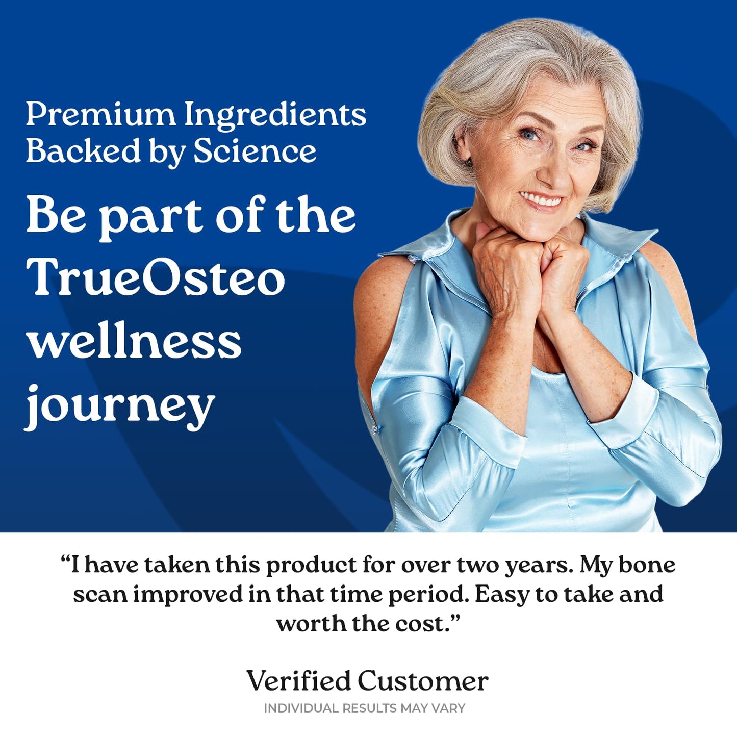 NatureCity True-Osteo Plant-Based Supplement for Bone Strength Capsules 120 Count