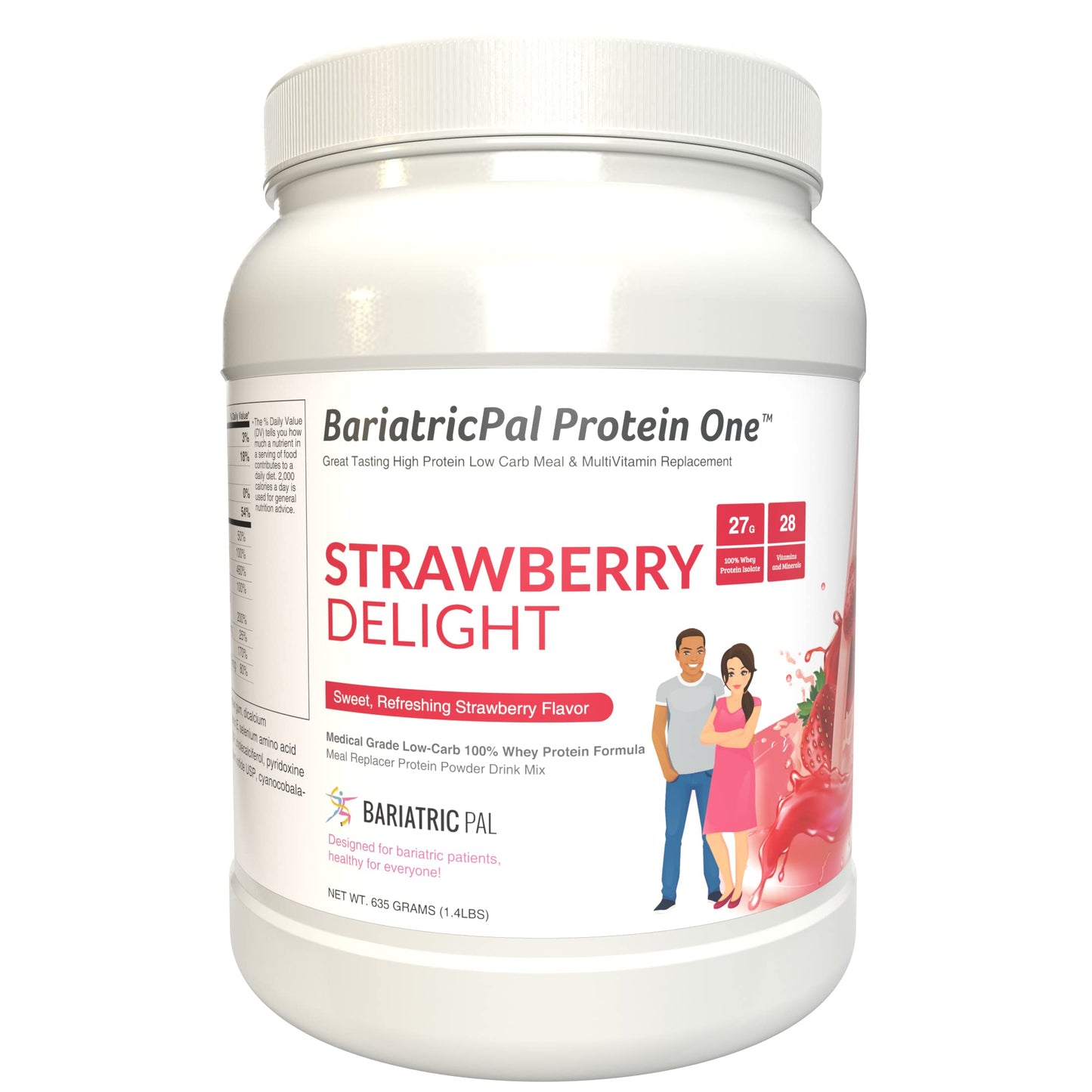 BariatricPal Protein ONE Complete Meal Replacement with Multivitamin, Calcium & Iron Powder 22.4 oz