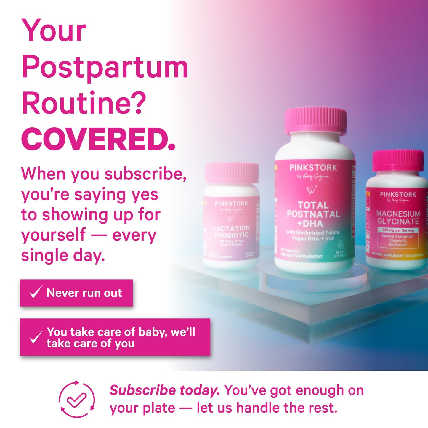Pink Stork Total Lactation Supplement for Breast Milk Supply Capsules, 60 Capsules