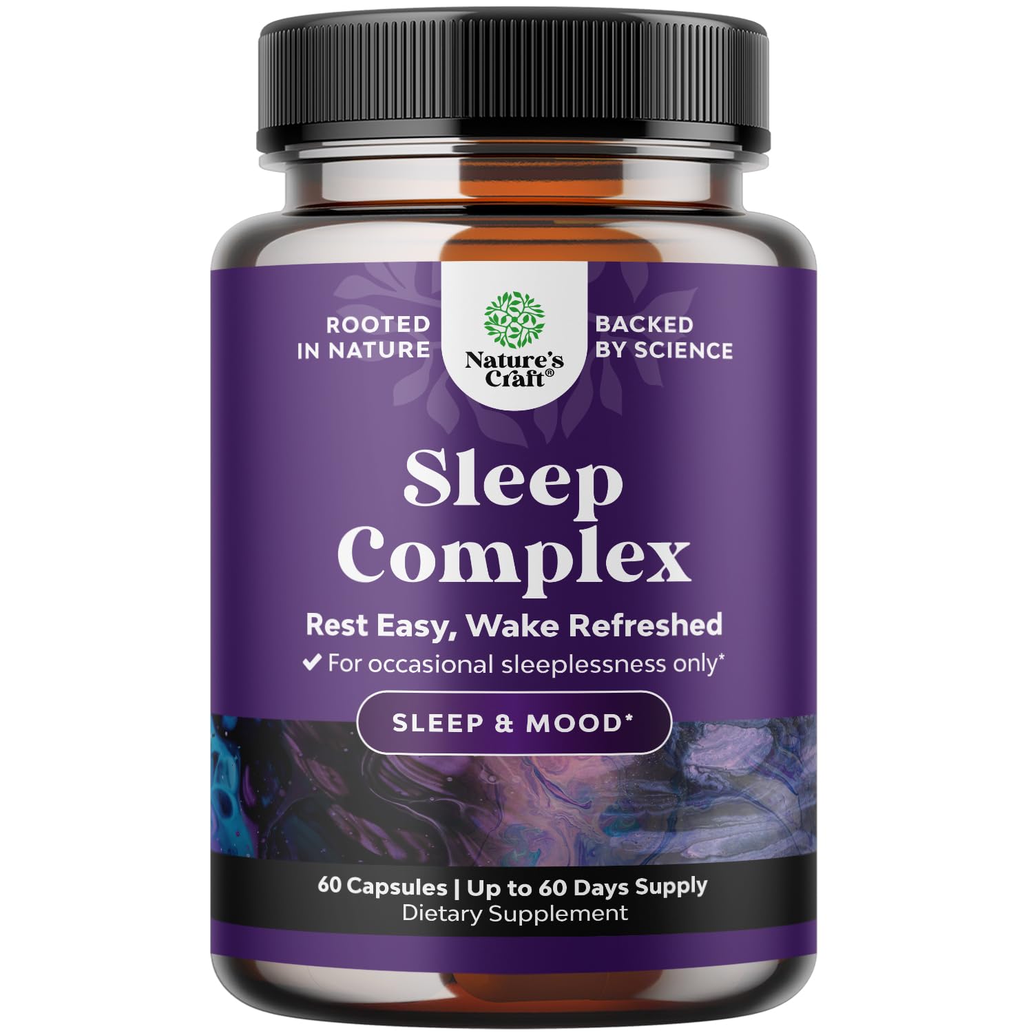 Natures Craft Natural Refreshing Sleep Formula Capsules, 60 Count