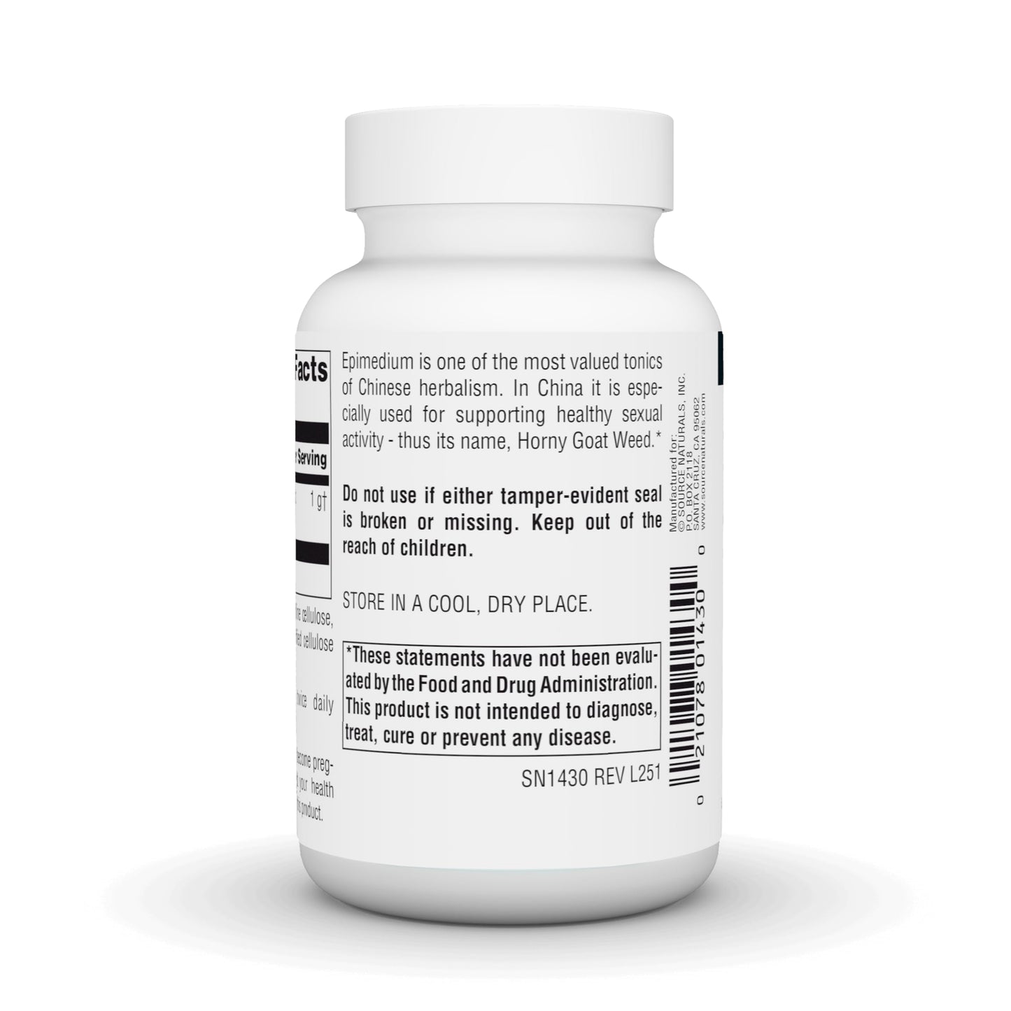 Source Naturals Horny Goat Weed (Epimedium) - Supports Sexual Vitality* 1,000 mg, 60 Tablets