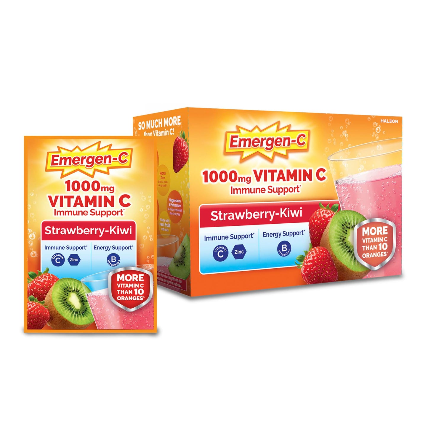 Emergen-C Vitamin C Powder 1000 mg Daily Immune Support, 30 Count