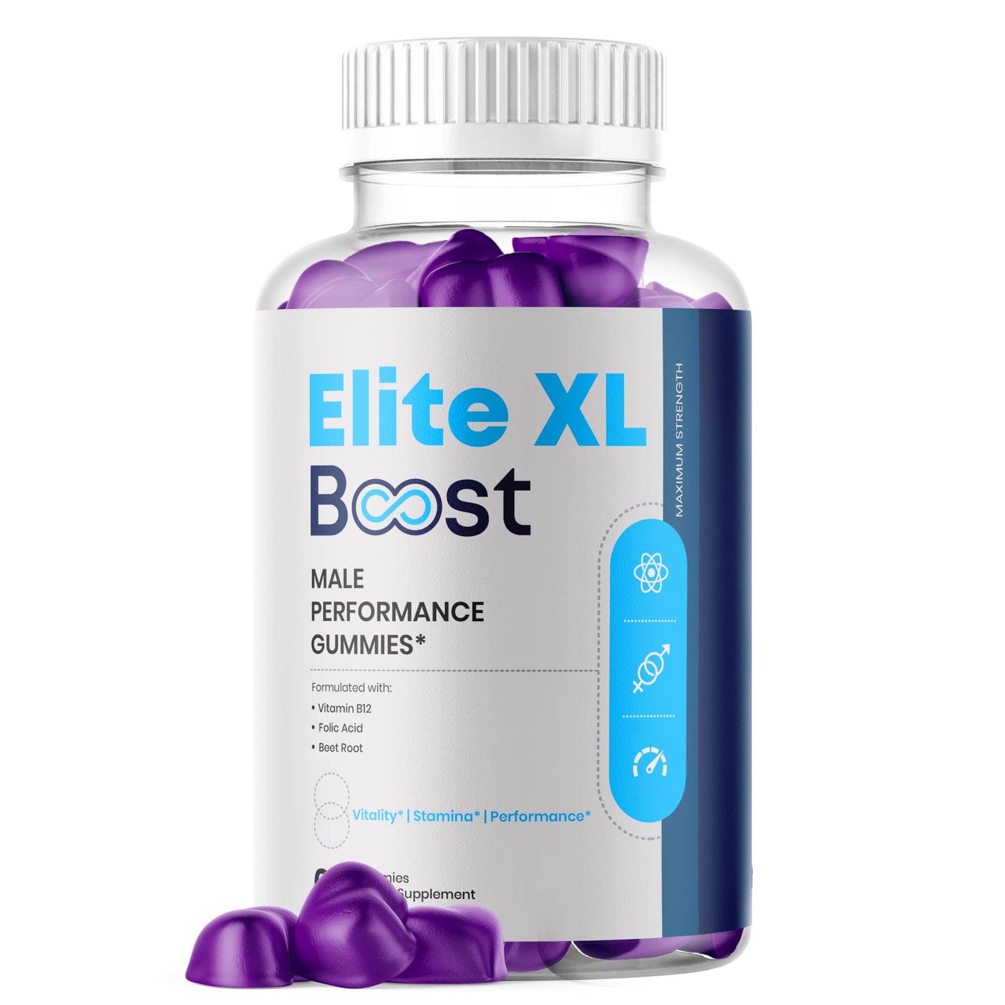 Flex University Elite XL Boost Gummies for Men Chewable 60 Count