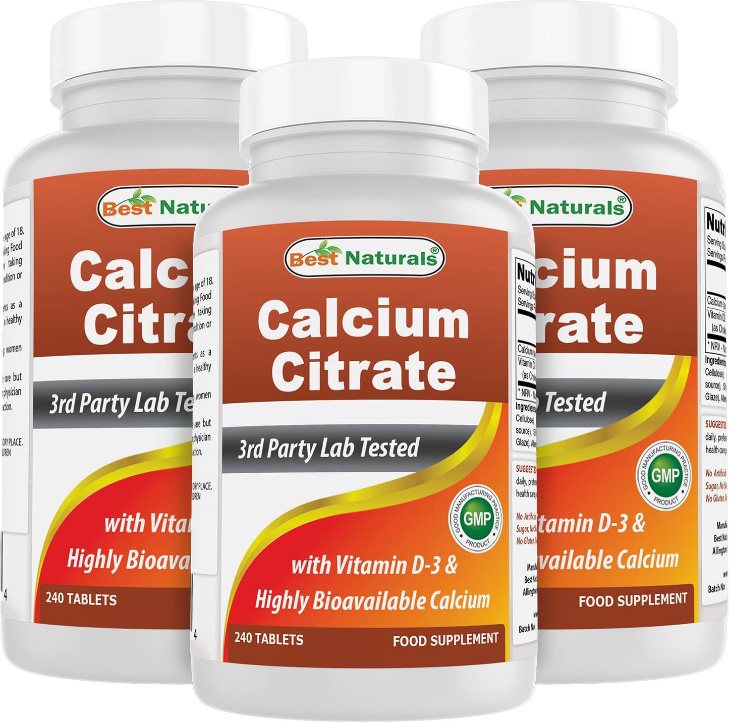 Best Naturals Calcium Citrate with Vitamin D-3 720 Tablets