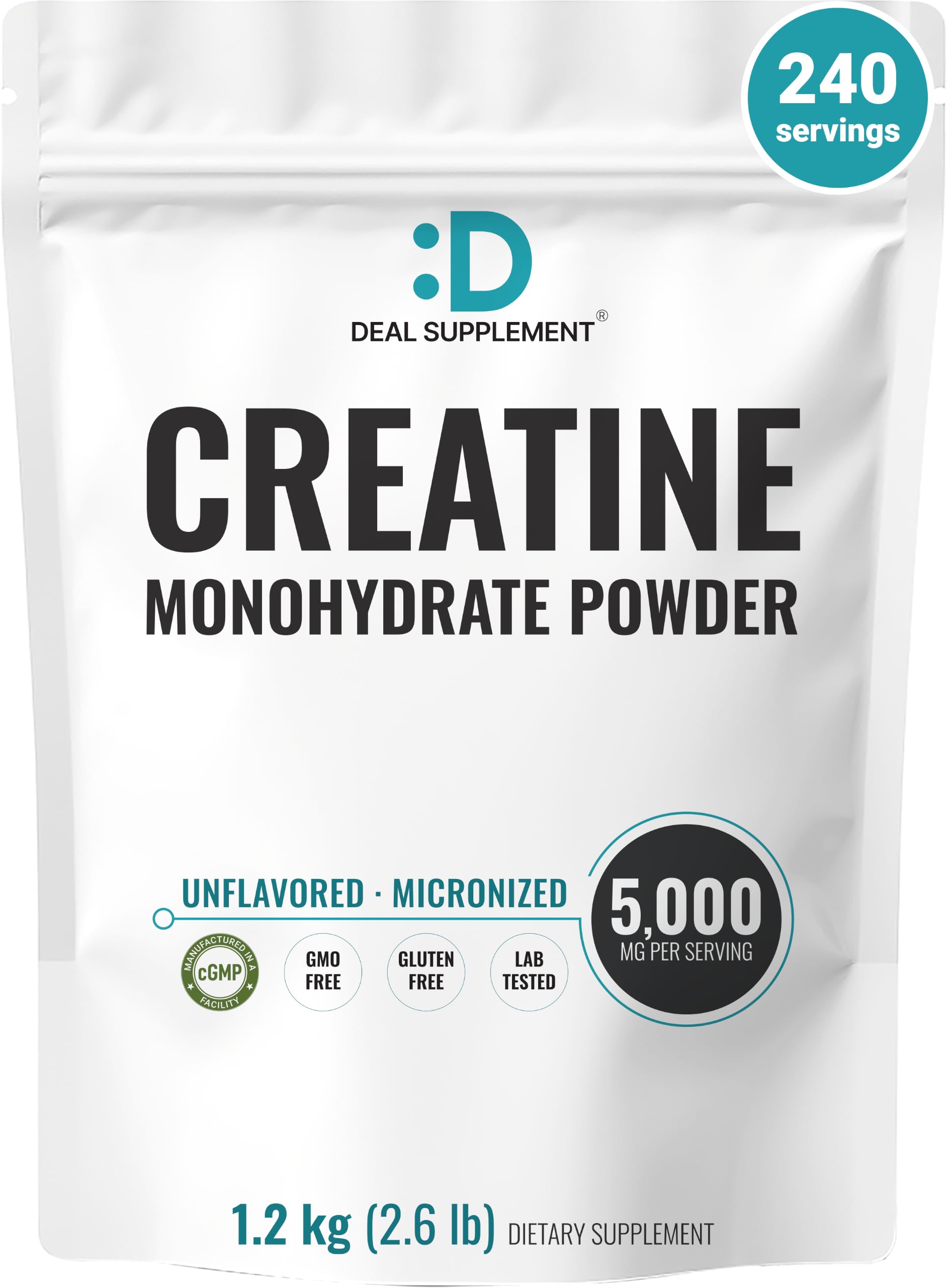 Deal Supplement Micronized Creatine Monohydrate Powder, 41.6 Ounces