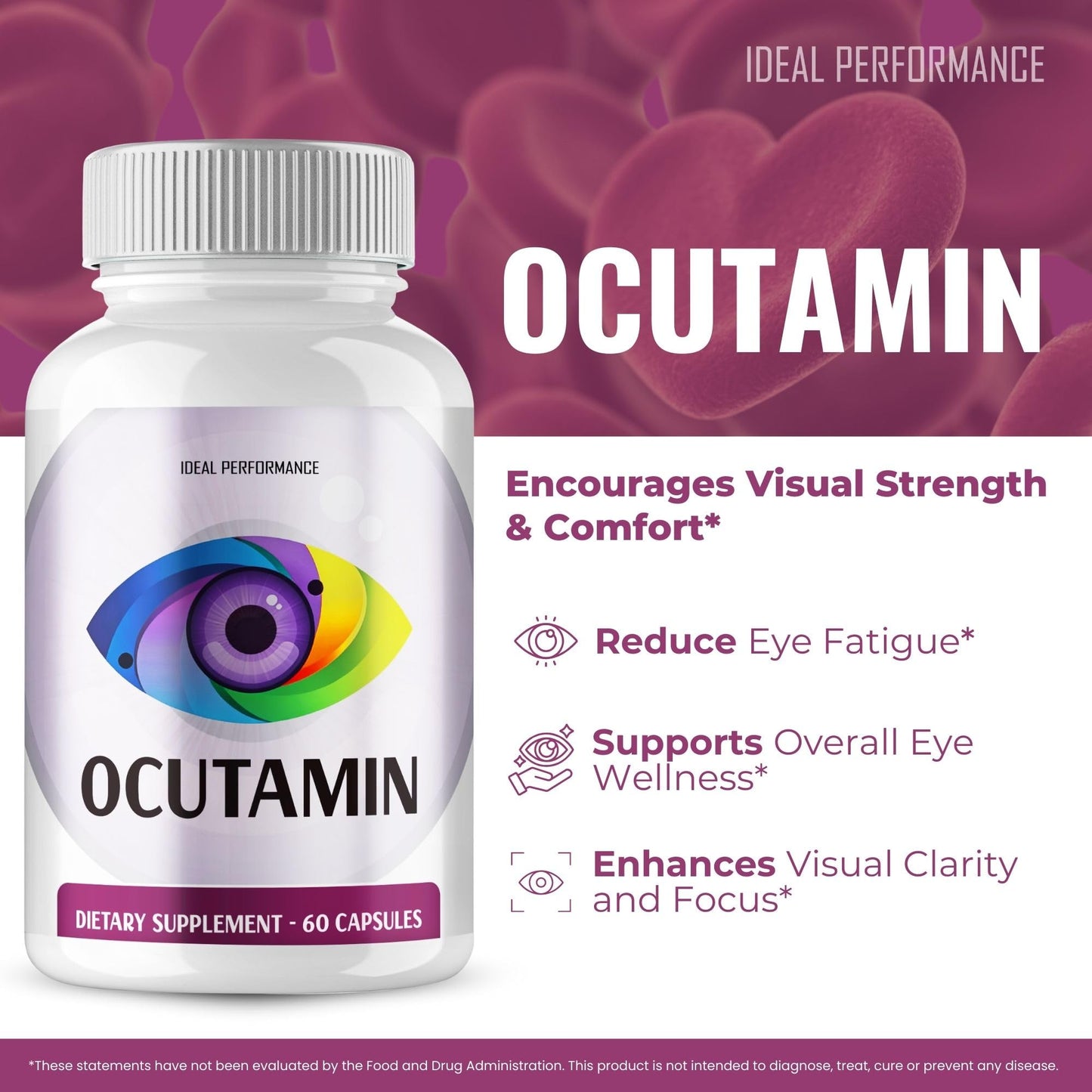 IDEAL PERFORMANCE Ocutamin Vision Pills Supplement Capsule, 300 Capsules