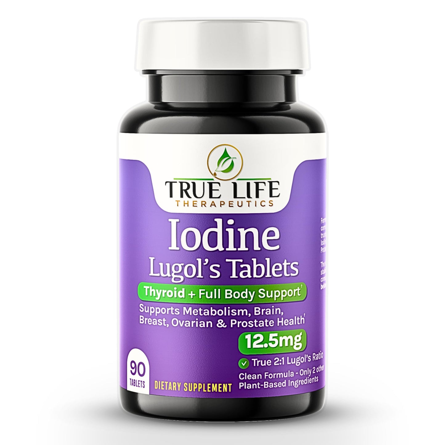 True Life Therapeutics Lugol's Iodine 12.5 mg Tablets, 90 Count