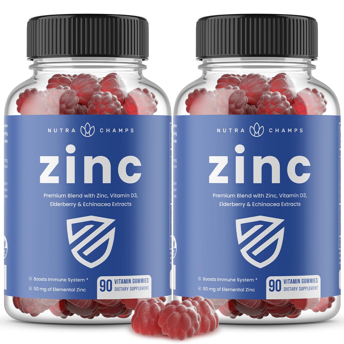 NutraChamps 4-in-1 Zinc Gummies, 180 Count