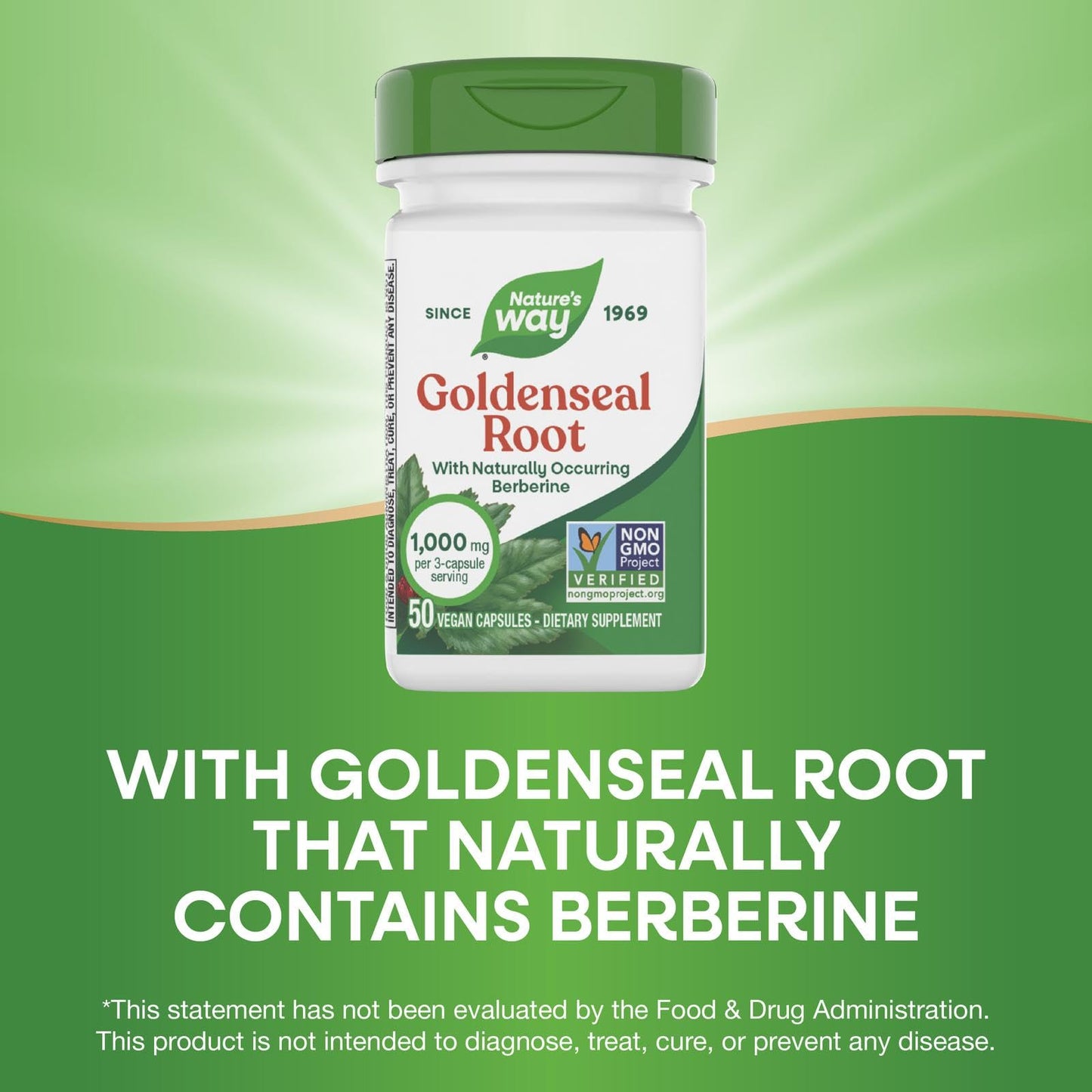Nature's Way Goldenseal Root Capsule, 50 Count