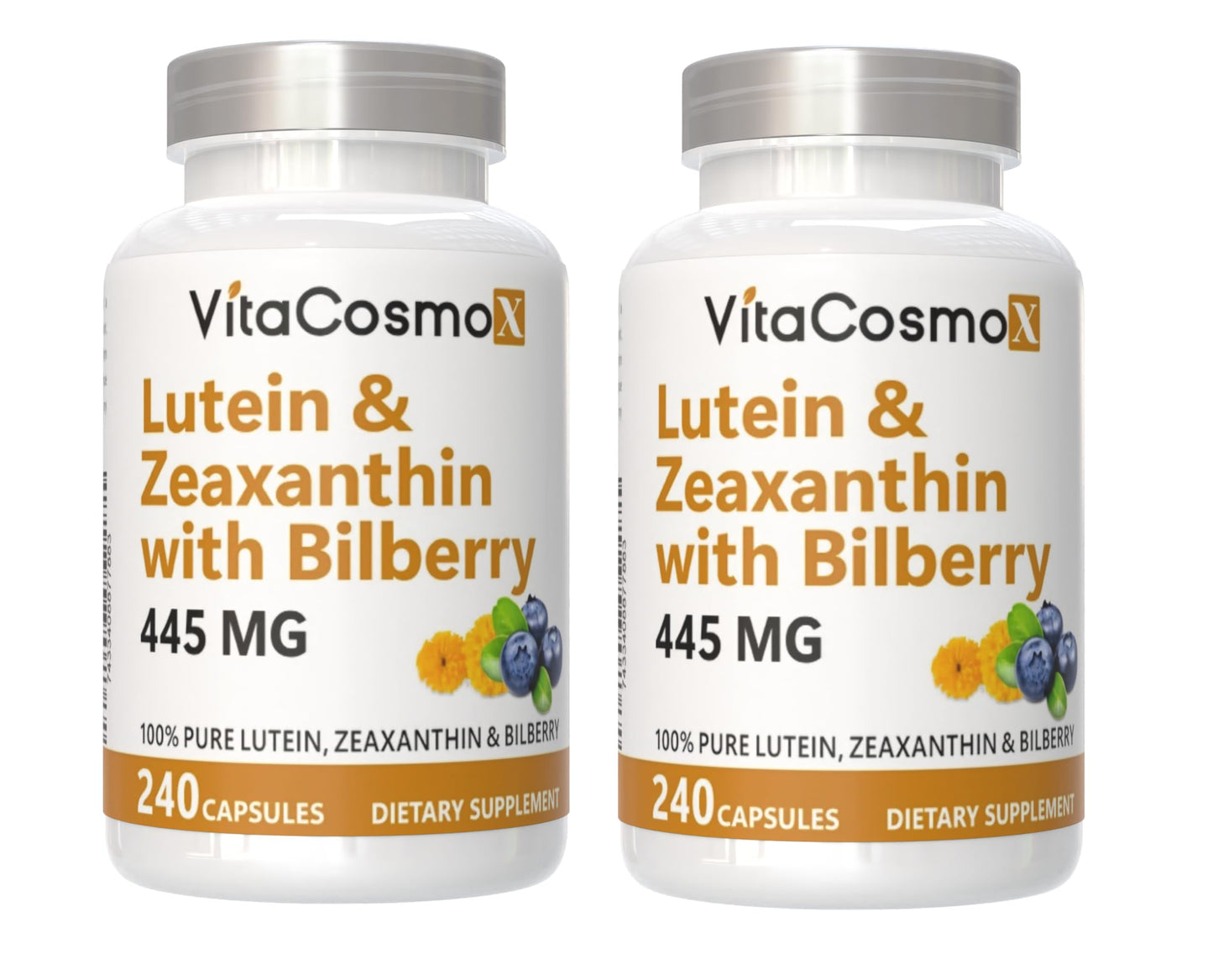 VitaCosmoX Lutein with Zeaxanthin Capsules, 480 Capsules