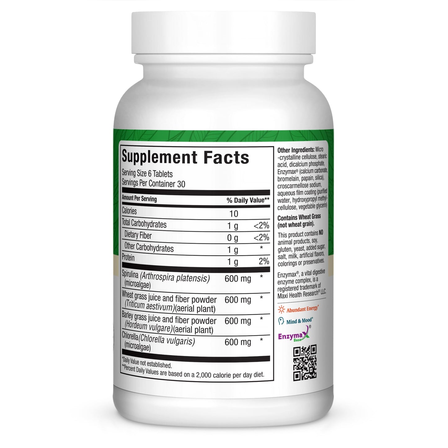 Maxi Health Super Greens Tablets 180 Tablets