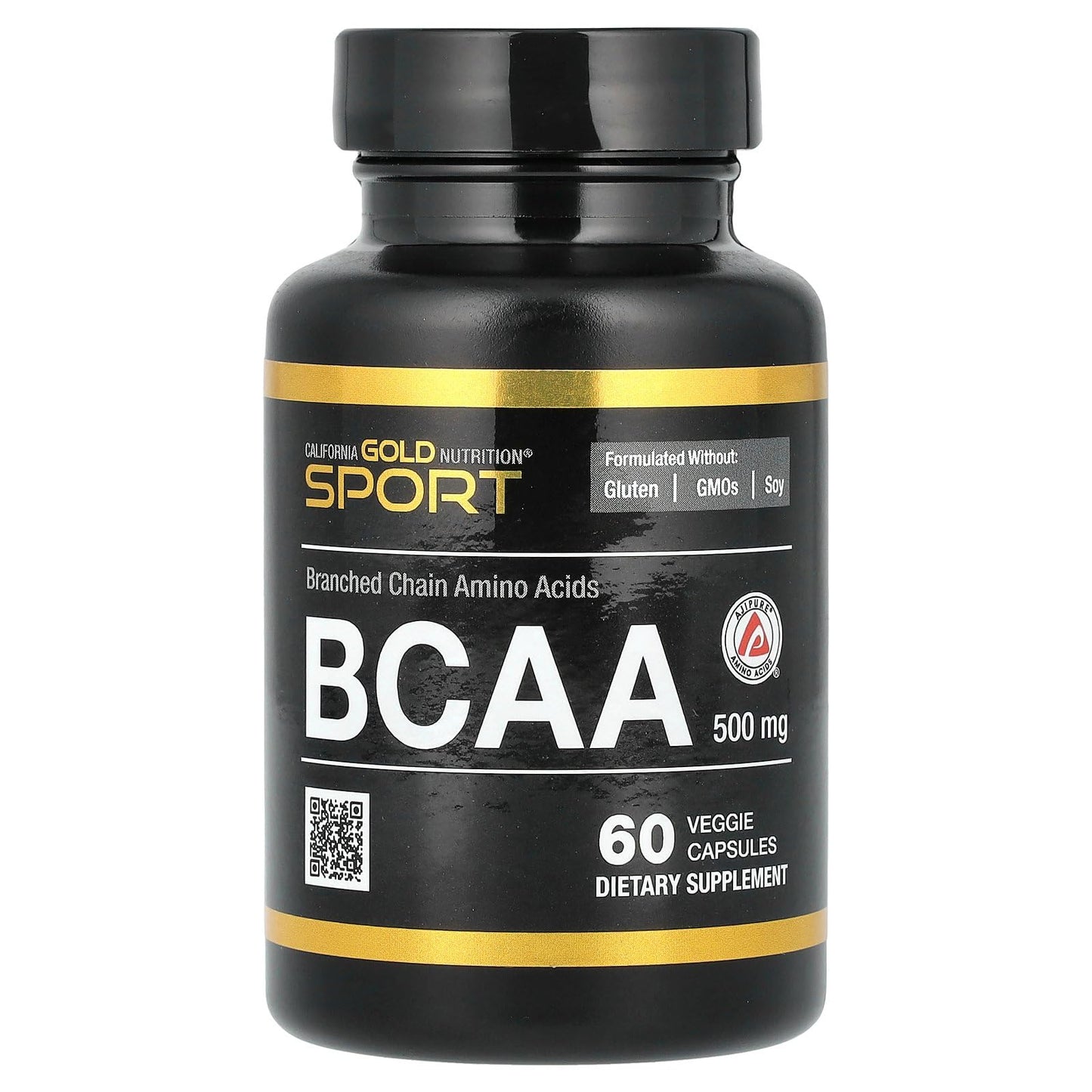 California Gold Nutrition BCAA AjiPure Branched Chain Amino Acids 2:1:1 with L-Leucine, L-Isoleucine, and L-Valine 500 mg Capsule 60