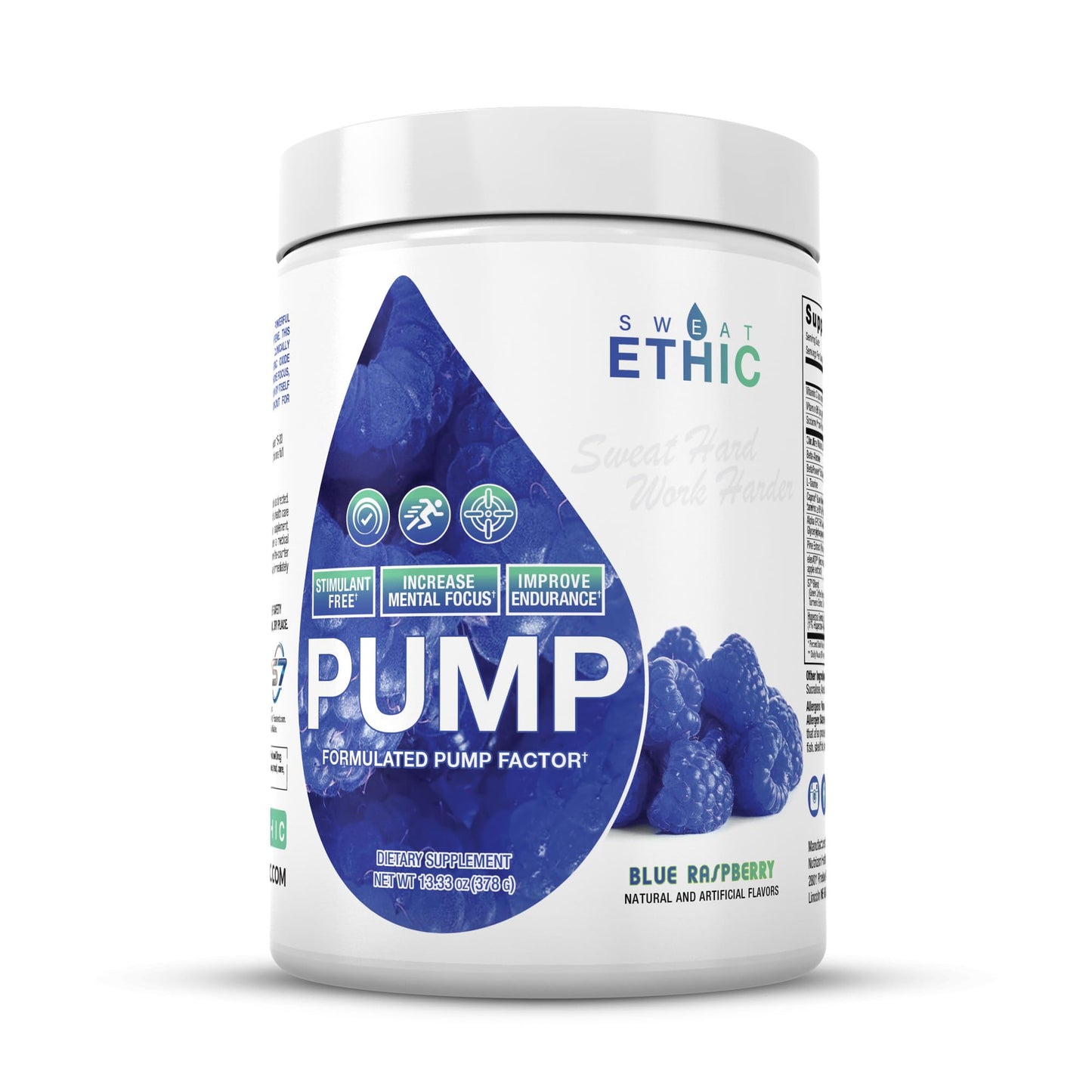Sweat Ethic Pump Pre Workout Powder, 12 Ounce, 42 Servings