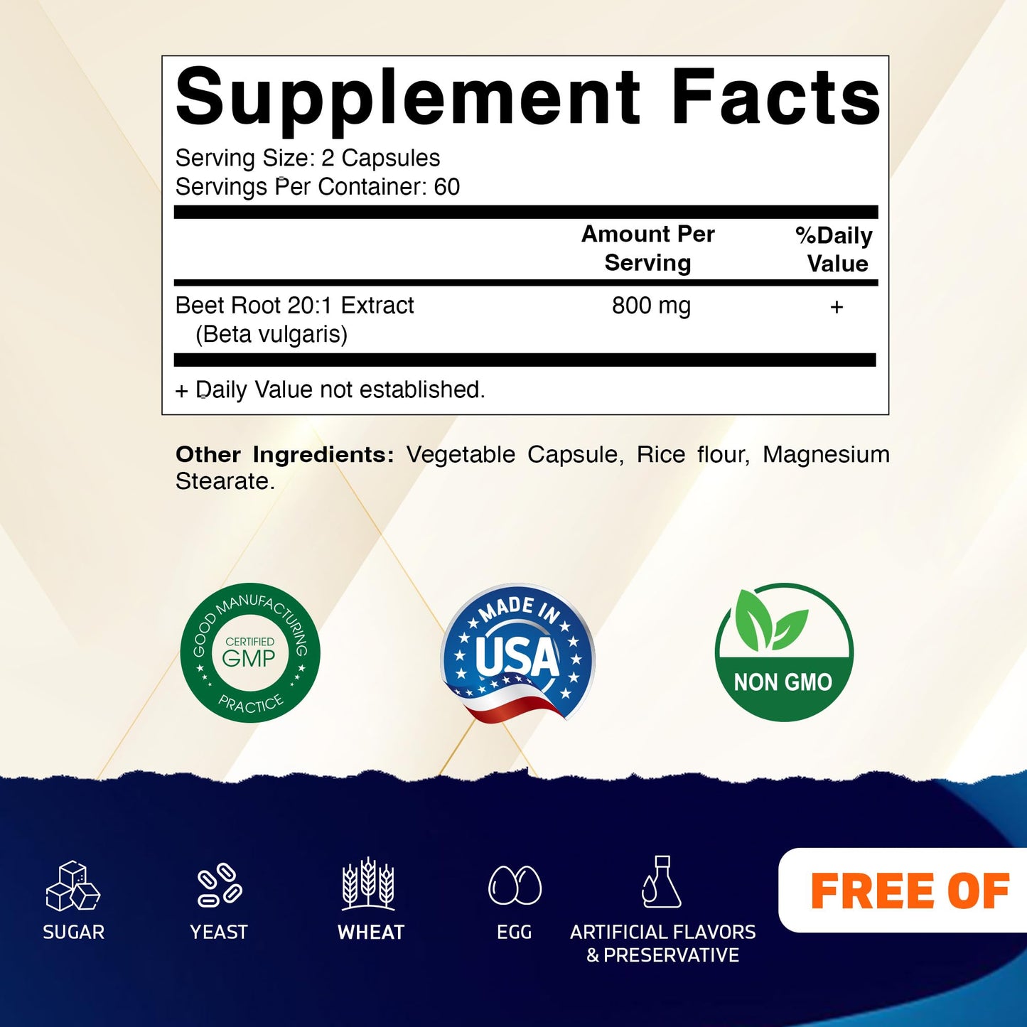 Vitamatic Beet Root 20:1 Extract Capsules, 120 Count