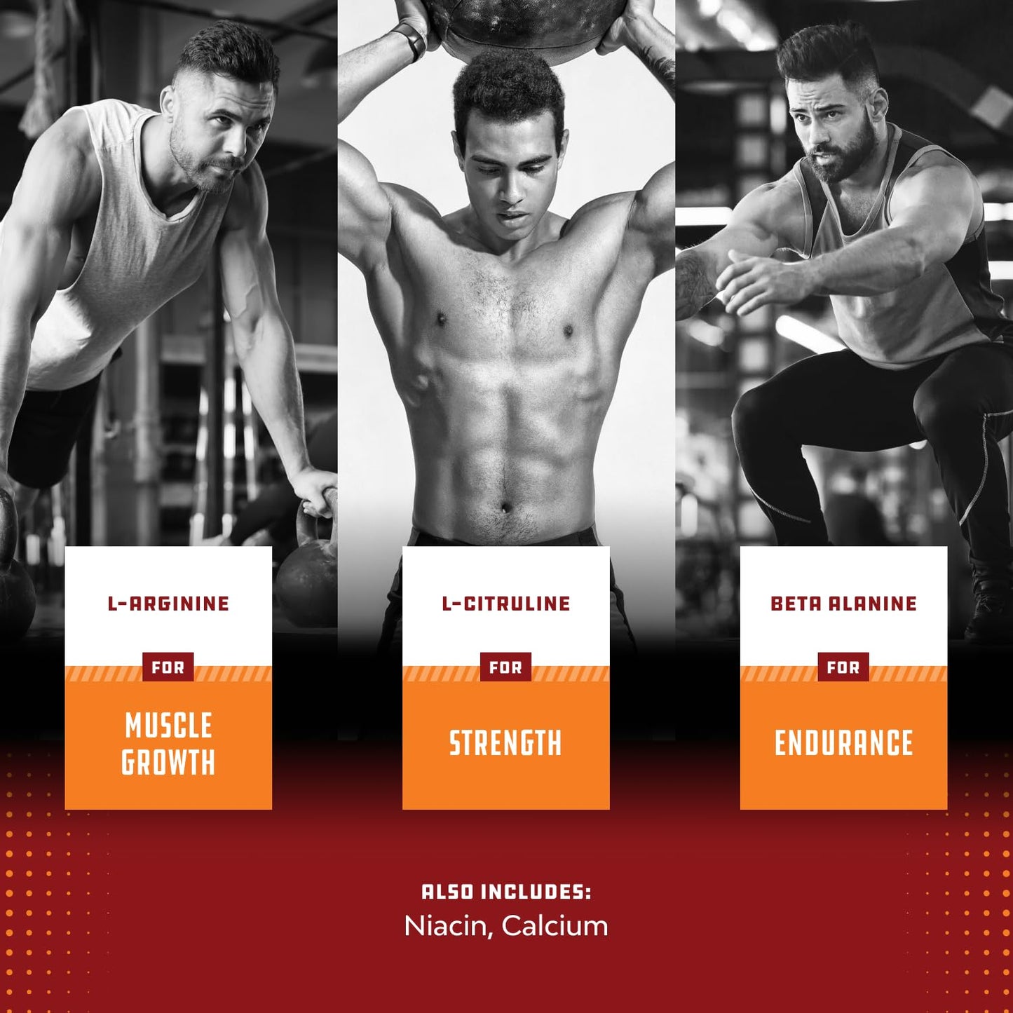 Natures Craft Energizing Nitric Oxide Capsule for Men with L-Arginine L-Citrulline for Intense Muscle Growth, Energy and Smooth Recovery, 60 Capsules