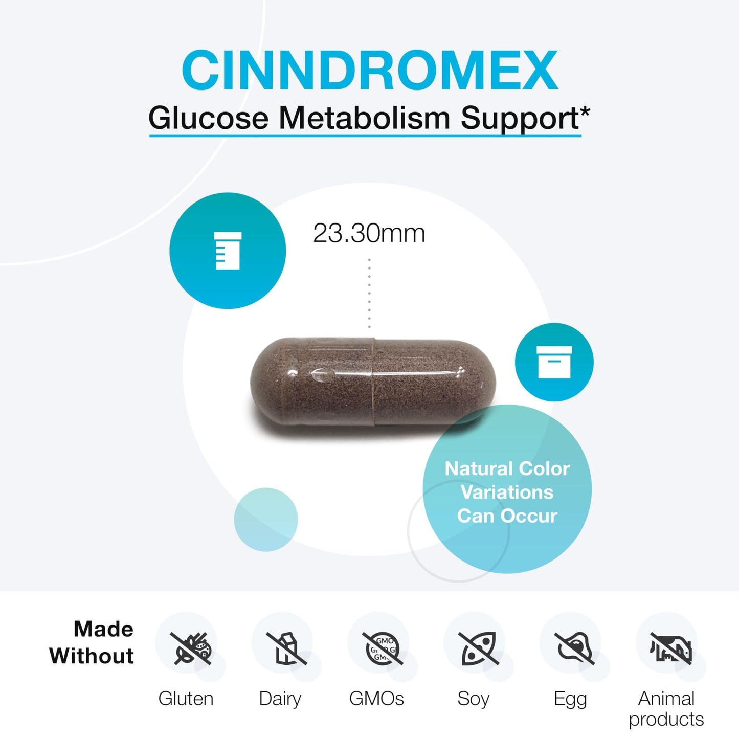 XYMOGEN CinnDromeX Cinnamon & Chromium Supplement Capsules, 120 Count