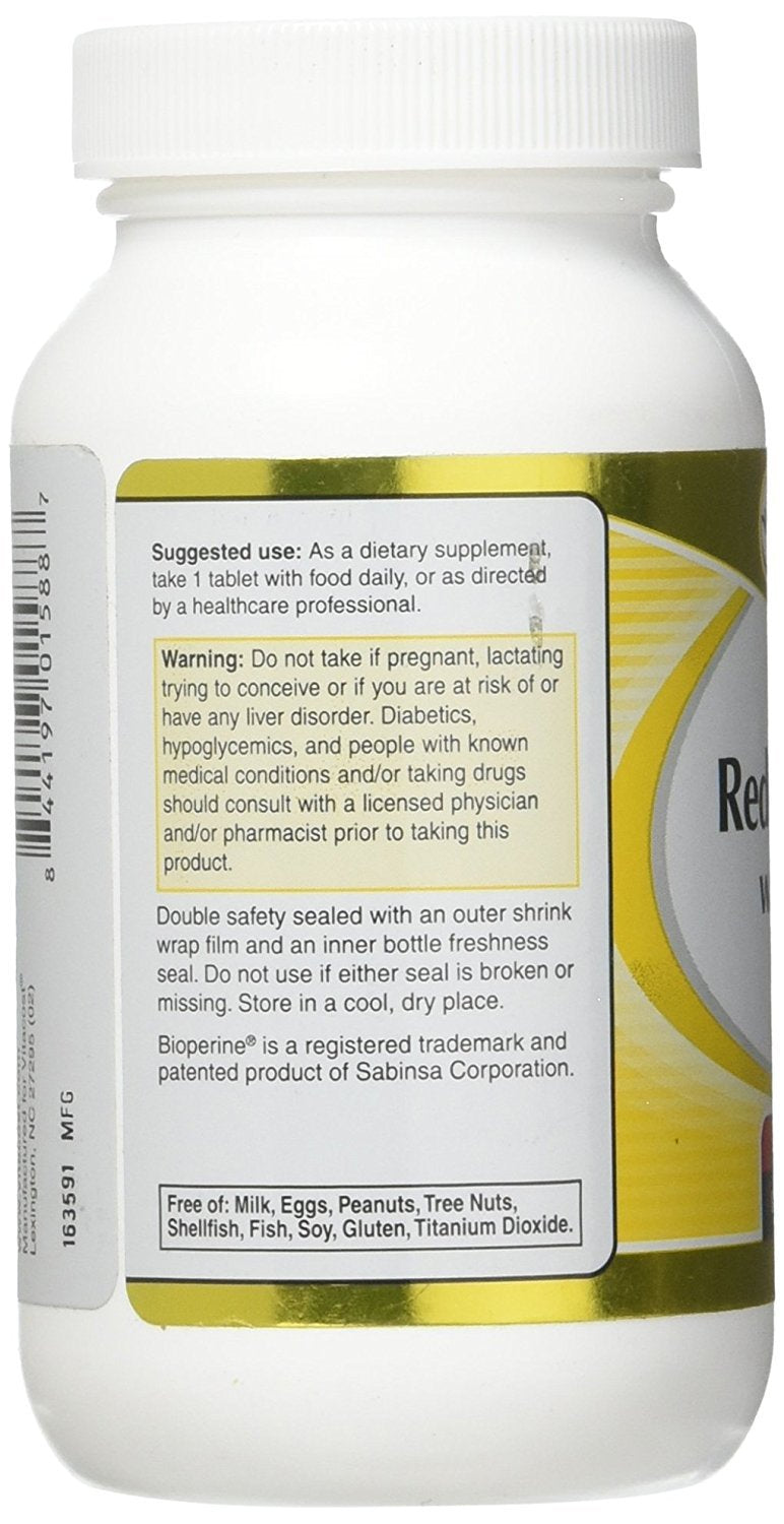 Vitacost Brand Red Yeast Rice 1200 mg with CoQ10 Extended Release 60 Tablets