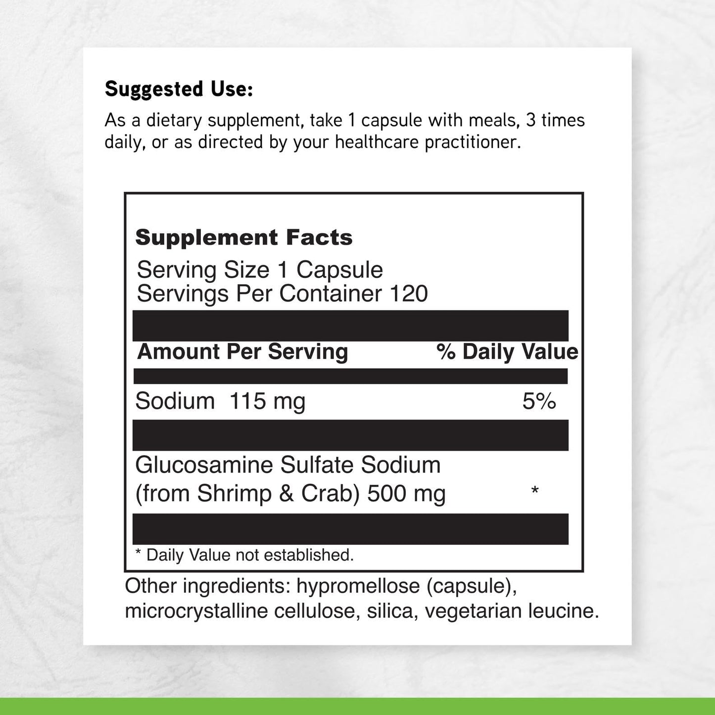 DAVINCI Glucosamine Sulate Capsules, 120 Capsules