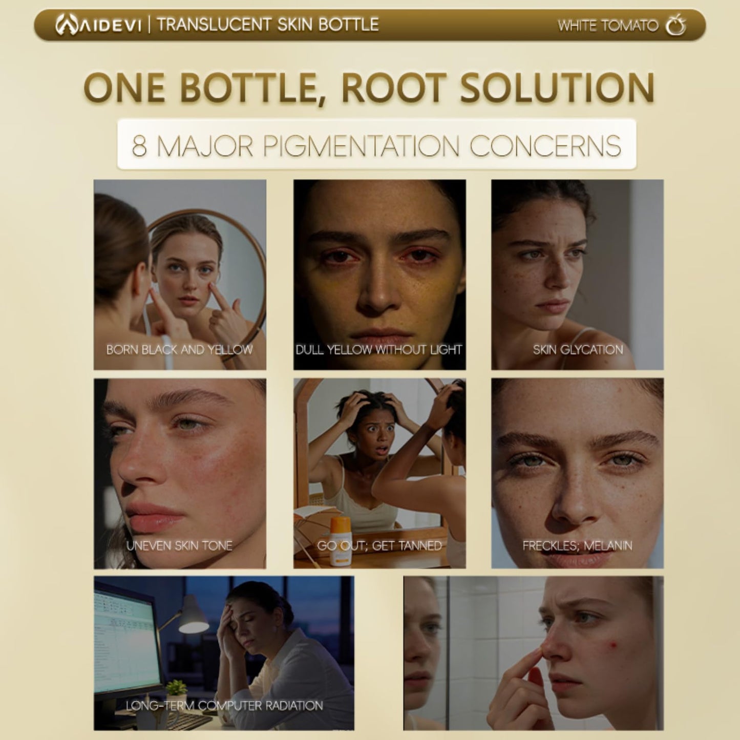 AIDEVI Glutathione Whitening Capsules for Skin Brightening, 30 Count