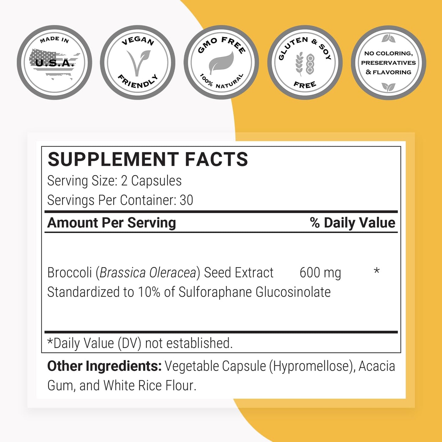 Supersmart Broccoli Sulforaphane 300 mg Capsule, 60 Vegetarian Capsules