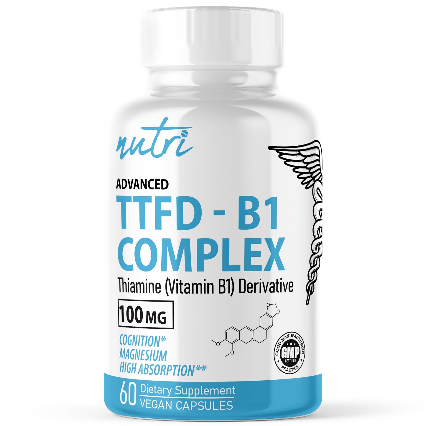 Nature's Fusions TTFD Thiamine B1 Supplement Capsule 60 Count