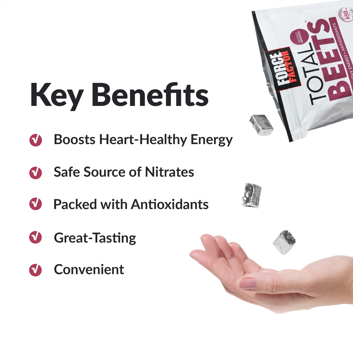 Force Factor Total Beets Soft Chews, 180 Count