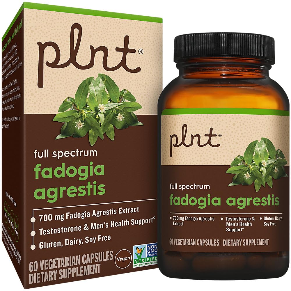 plnt Fadogia Agrestis Full Spectrum Testosterone and Men's Health Support, 60 Vegetarian Capsules