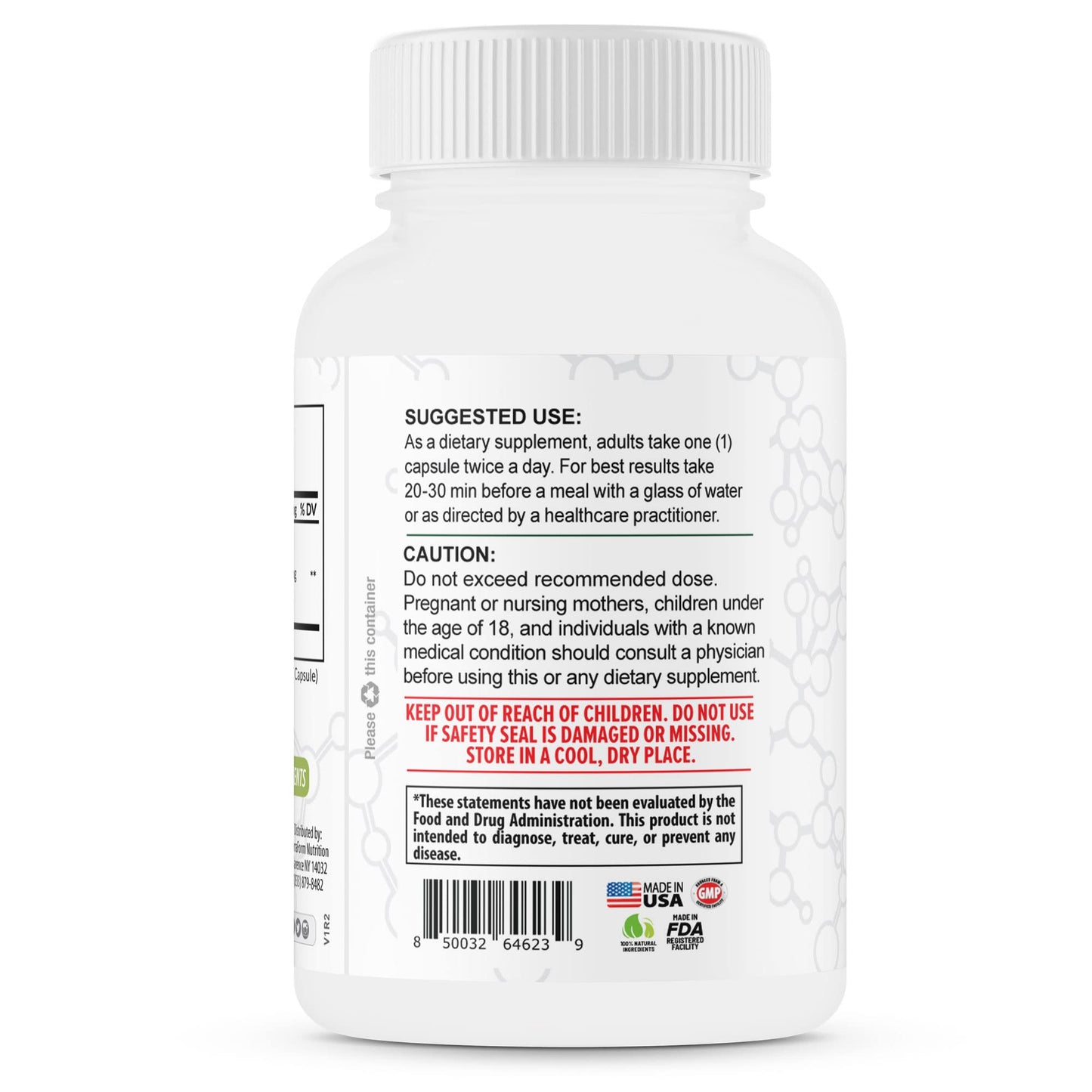 TerraForm Nutrition Pure Chlorella Supplement Capsules, 60 Count