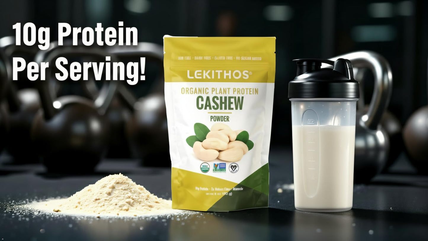 Lekithos Organic Cashew Protein Powder, 6 Servings