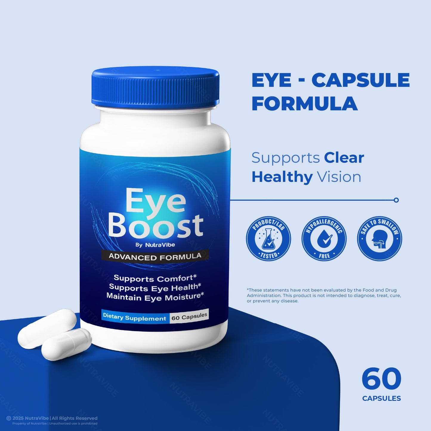 NutraVibe Eye Boost Capsules Eye Health & Vision Support Supplement, 120 Count