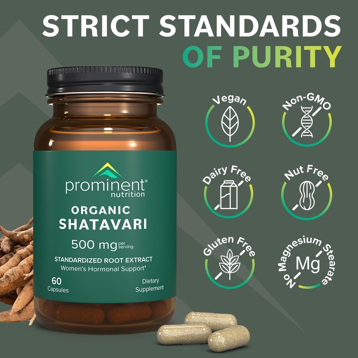Prominent Nutrition Shatavari Capsules 60 Count