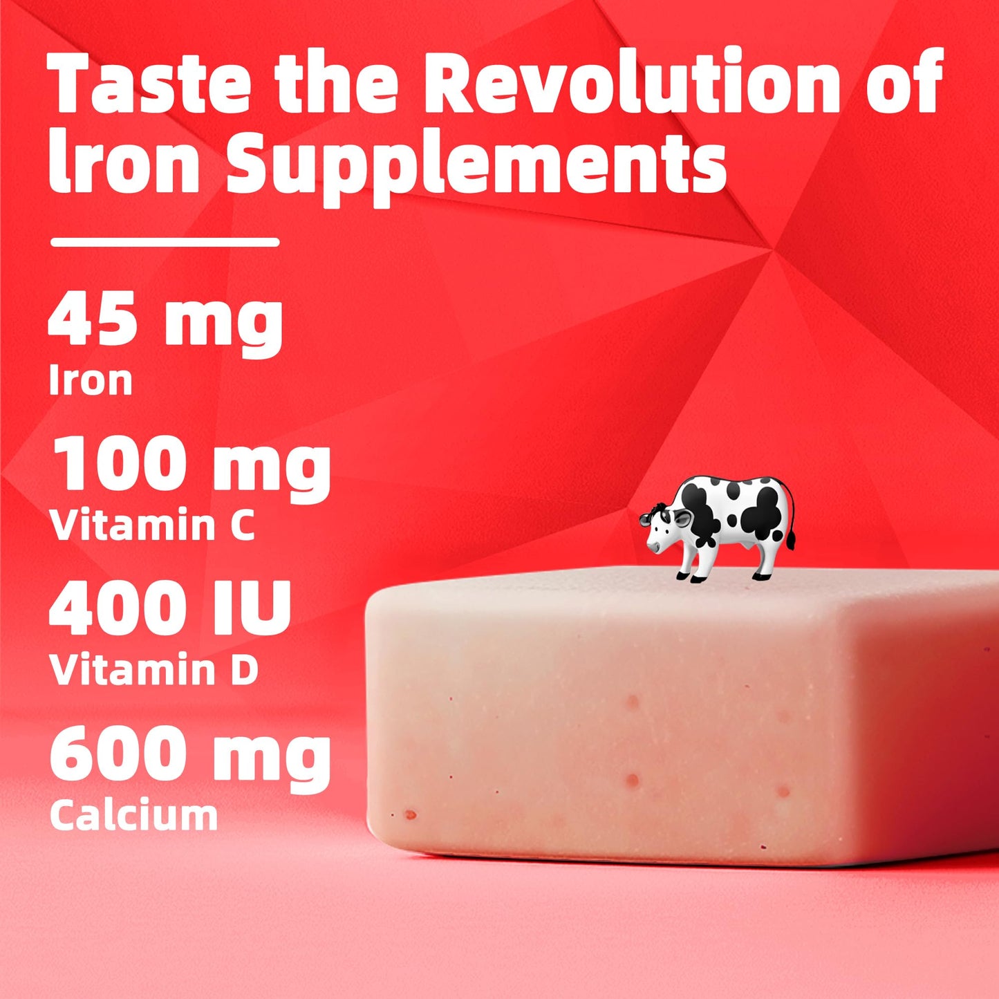 Allcoovita Iron Soft Chews with Vitamin C 60 Count