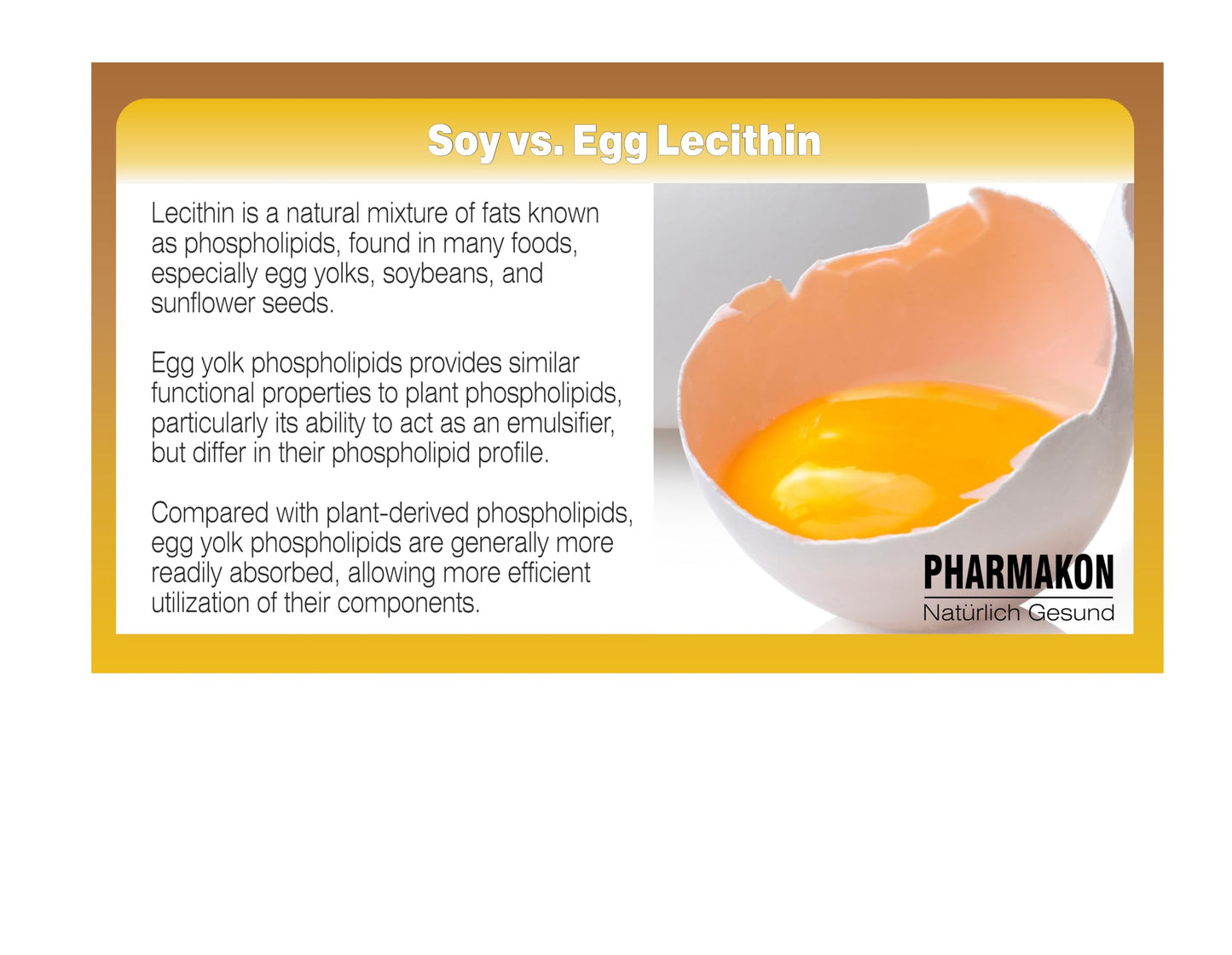 PHARMAKON Organic Egg Yolk Lecithin Softgel 90 Count