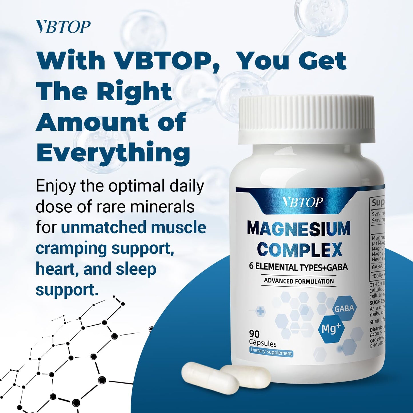 VBTOP Sixfold Magnesium Complex Capsule, 90 Capsules