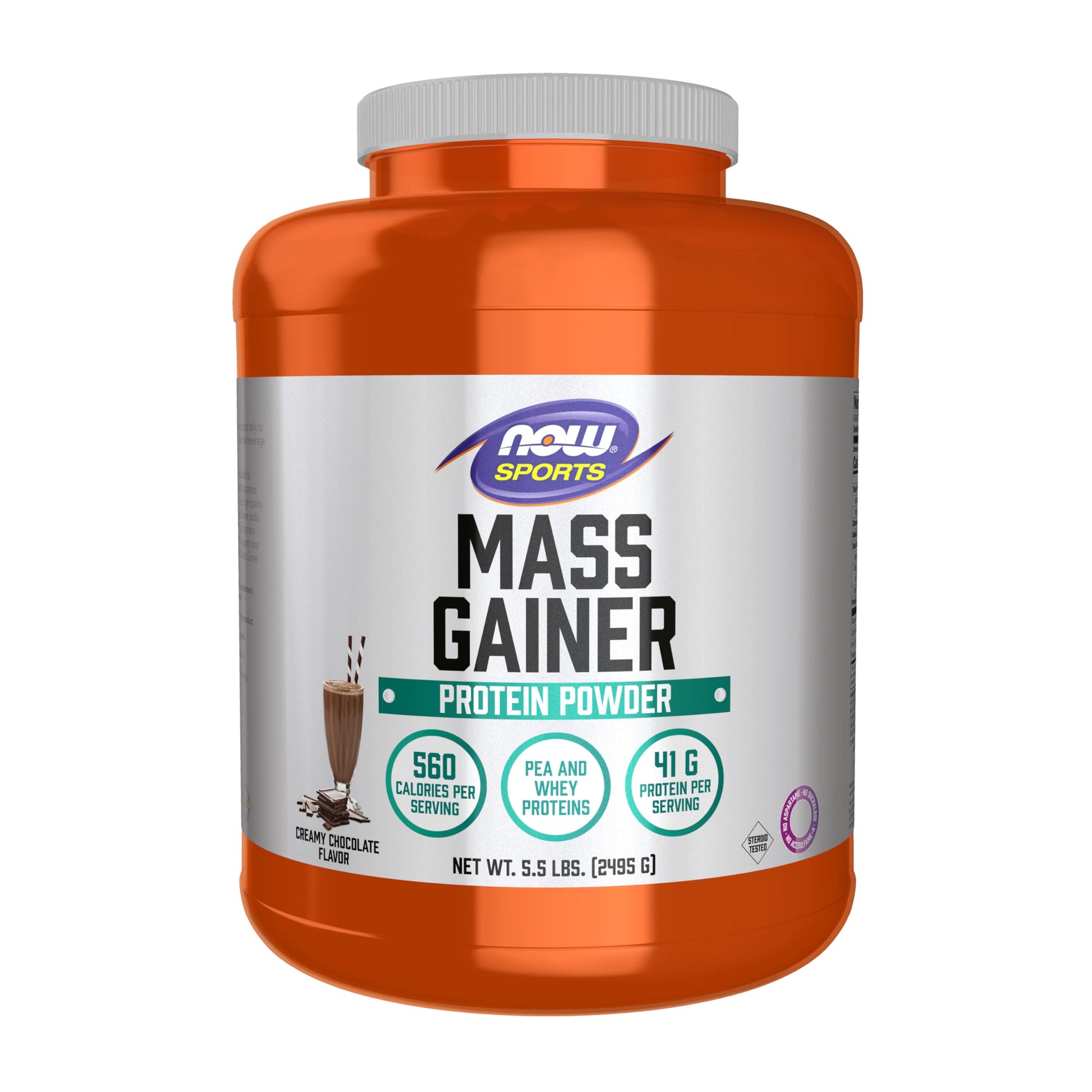 NOW Foods Sports Mass Gainer Protein Powder, 88 Servings